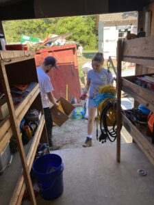 Organizing the equipment trailer